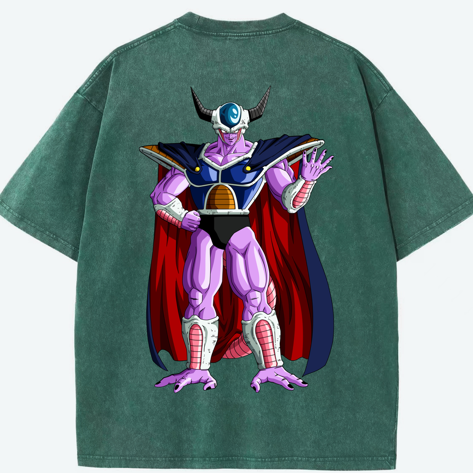 （画像用） ドラゴンボール コルド大王 DRAGON BALL King Cold 綿100% ヴィンテージ風 半袖Tシャツ（背面プリント）